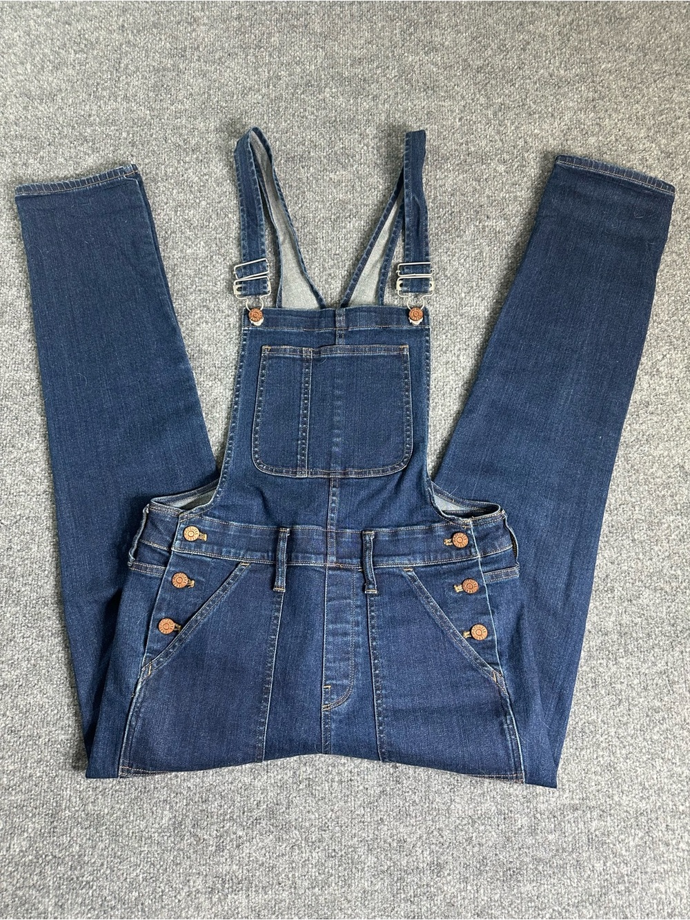 Madewell Women’s Indigo Bib Overalls Size Medium